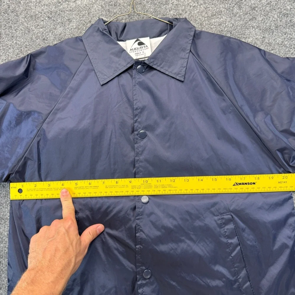 VTG 90s Los Angeles Coroner Coach Jacket Mens S Augusta Sportswear Navy Blue